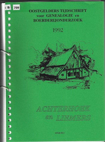 005-C-709 Oostgelders Tijdschrift voor Genealogie en Boerderijonderzoek 1992